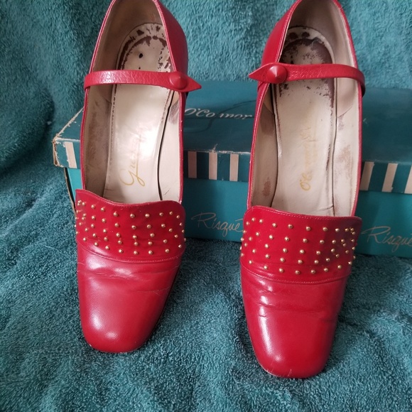 Vintage Leather Pin up heals - Picture 2 of 4